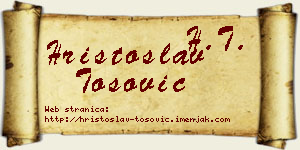 Hristoslav Tošović vizit kartica